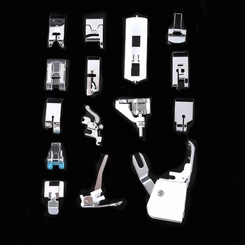 

15Pcs Presser Foot Elastic Cord Band Fabric Stretch Domestic Sewing Machine Part Accessories Foot Presser Garment Supply