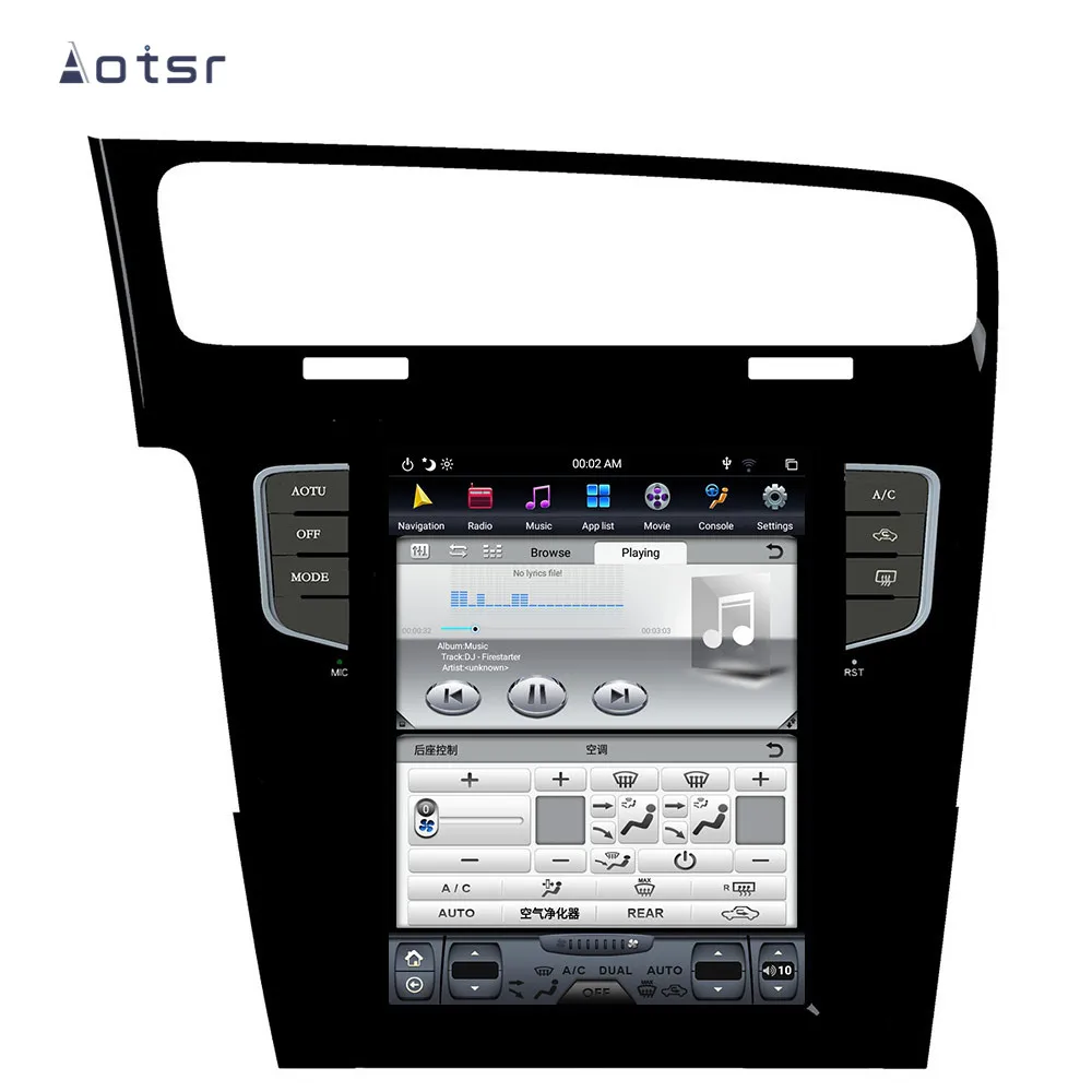 Cheap Tesla Style Android 8.1 GPS Navigation DVD Player For Volkswagen GOLF 7 2013+ Car Auto Radio Stereo Multimedia Head Unit Player 7