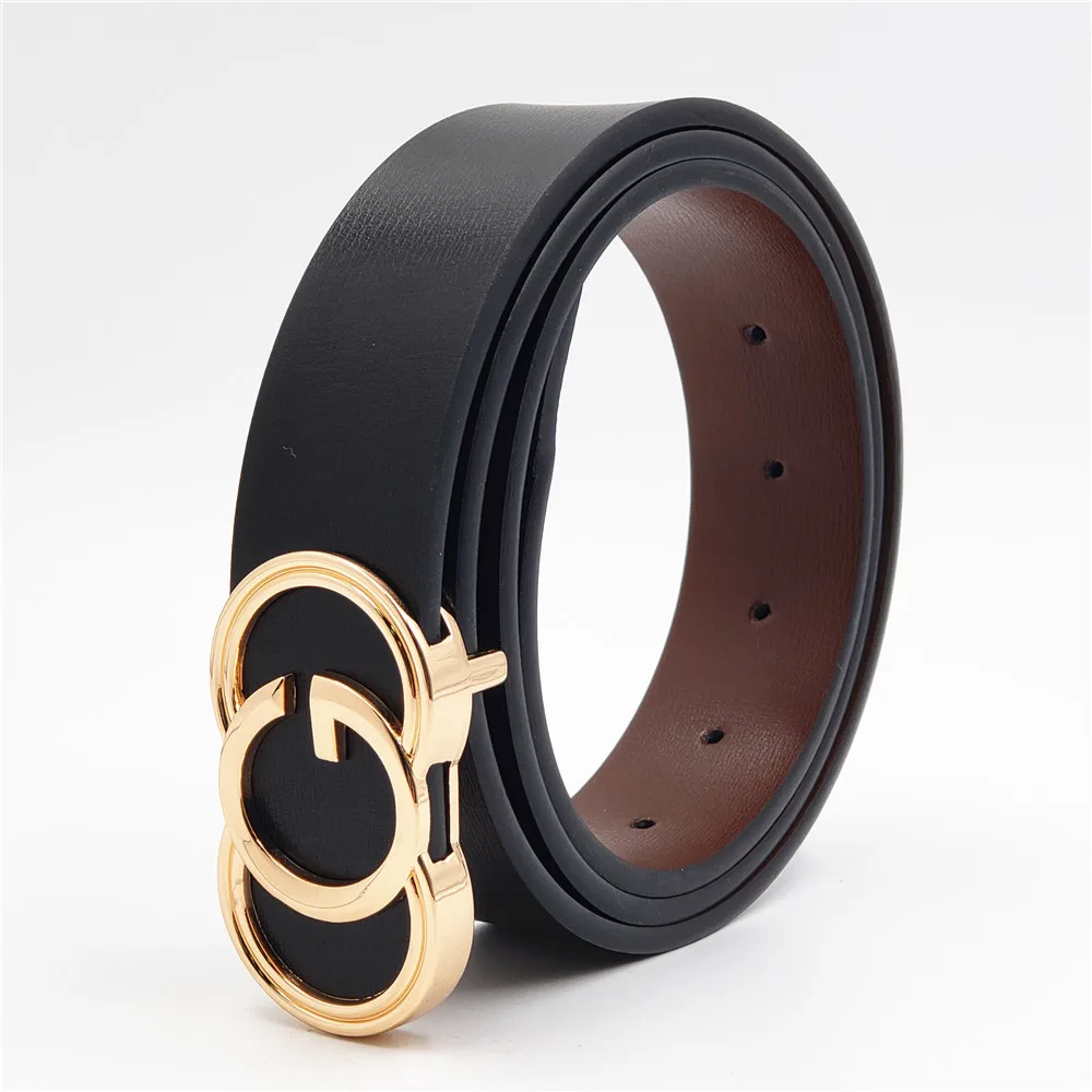 

2019 New Luxury Cowhide Belts G Buckle Designer Fashion Men Belts Male Women Genuine Leather Waist Strap for Jeans Pants