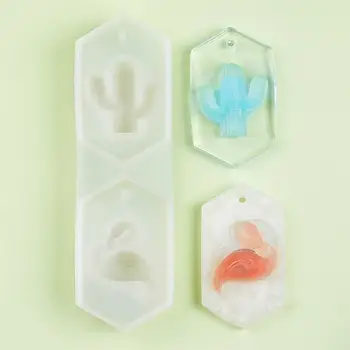 

DIY Flamingo Cactus Pendant Resin Mold Epoxy UV Silicone Mould For Resin Jewelry Making Jewelry Tools