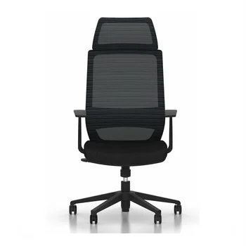 

Black Mesh Office Chair High Back Adjustable Computer Chairs for Game Durable Armrest Strong Foots