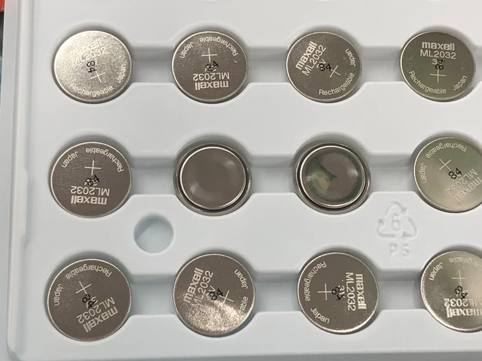 20 шт./лот,, Maxell ML2032, 3V ML 2032, перезаряжаемая литиевая батарея, кнопочные батарейки(ML2032