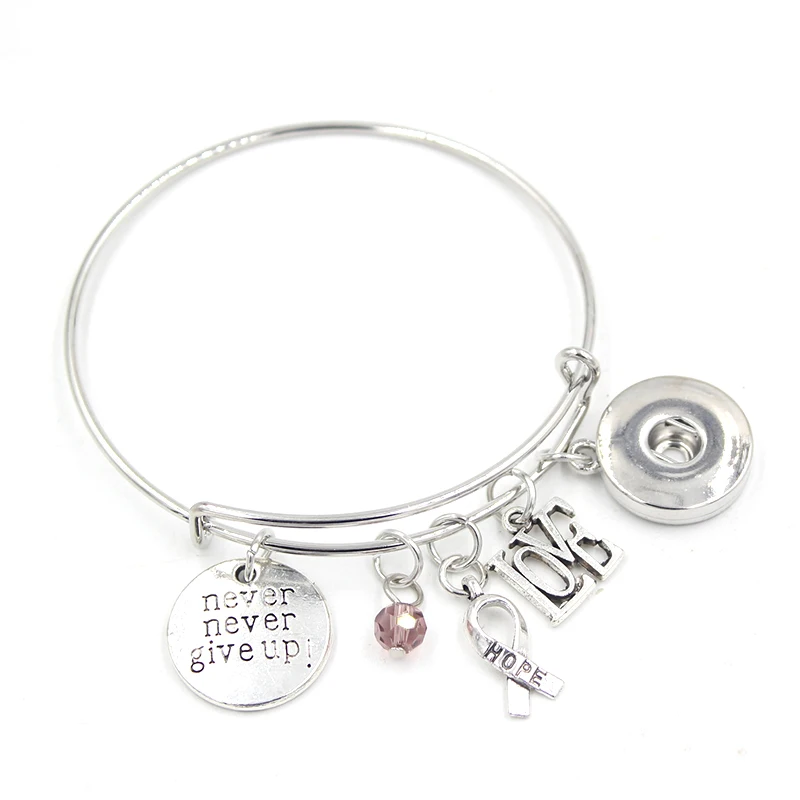 Snap ювелирные изделия Фиолетовая лента волчанка браслет Liobonar талисманы на