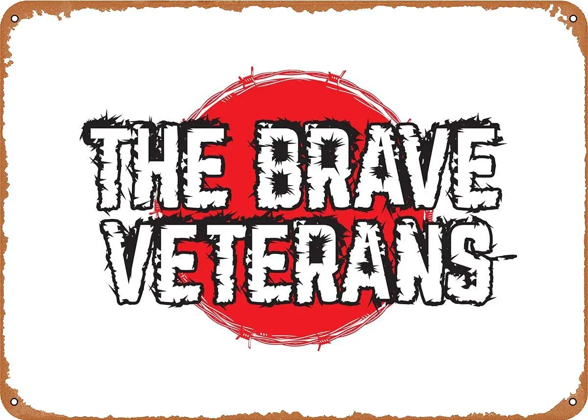 The Brave Veteran Metal Tin Sign Wall Decor Man Cave Military Fan Gift Home Bar Pub Decorative Posters 12x8 Inch | Дом и сад