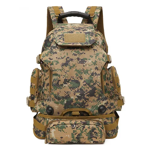 Woodland Digital 40л Многофункциональный Военный Тактический Штурмовой Рюкзак Пакет Кемпинг Туризм День сумка рюкзак - Цвет: Woodland Digital