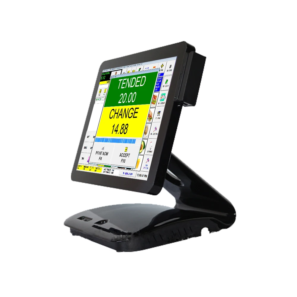 Резистивный сенсорный экран и MSR LEC lcd pos система для ресторана
