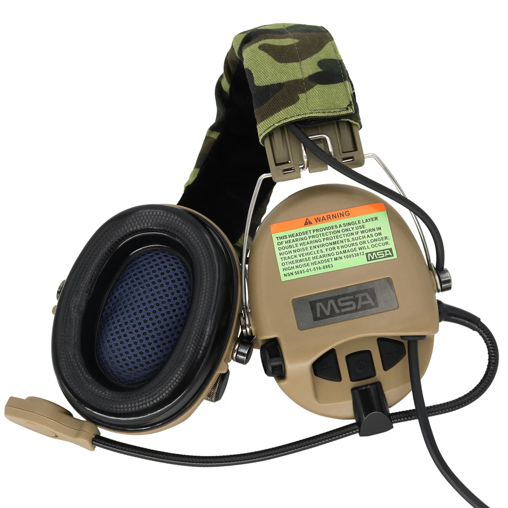 Tactical Airsoft Sordin Headset Hunting Shooting Headphone Military Pickup Noise Reduction Hear protection Earmuff+U94 2 Pin ptt