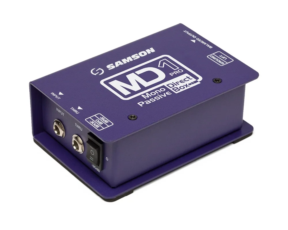 Samson MD1 Pro моно пассивный прямой ящик преобразования сигнала DI Box запись сценический эффект гитары