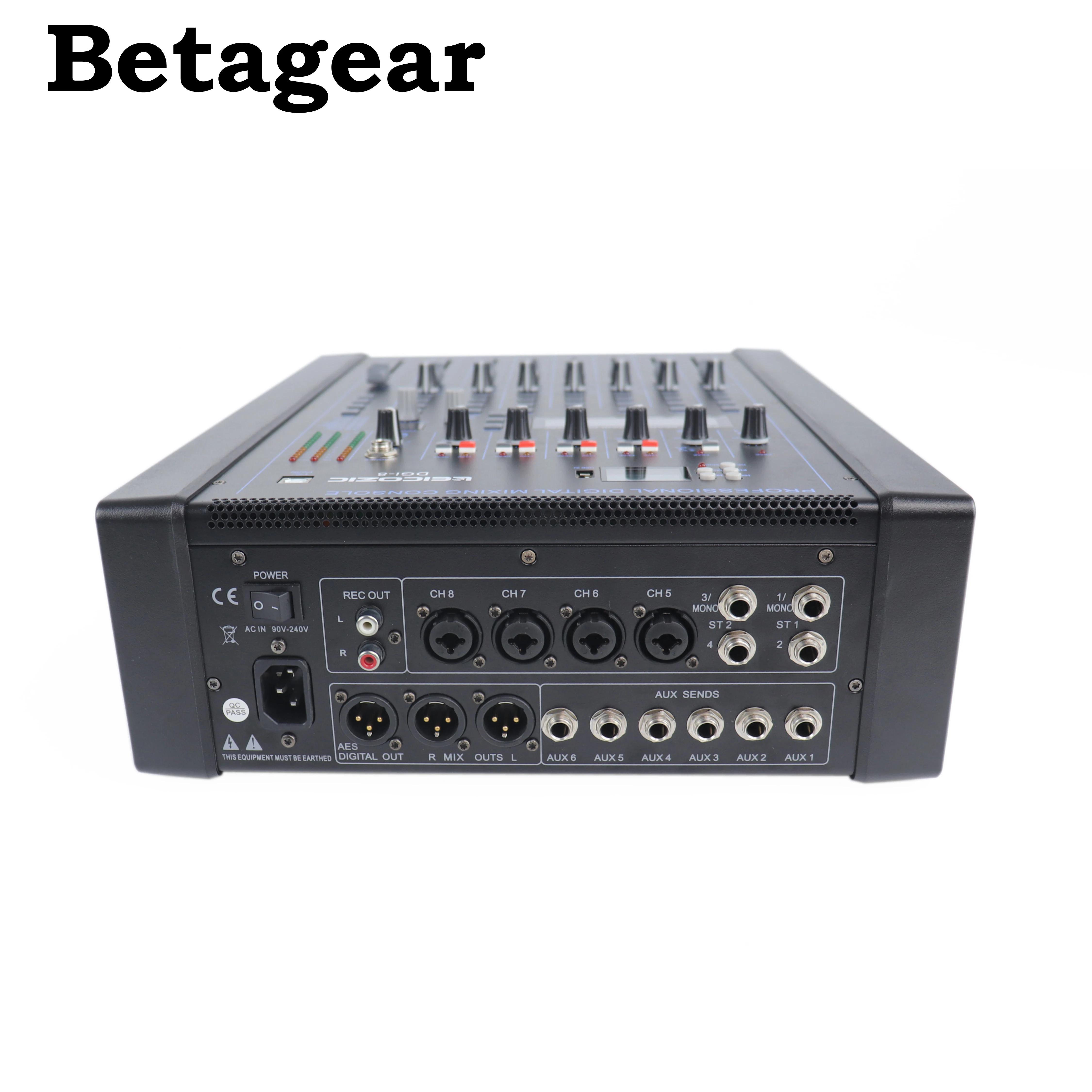 Betagear консольный микшер DGI8 мини-микшер 8 канальный dj профессиональный микшер для сцены запись в стойку аудио Микси цифровой микшер