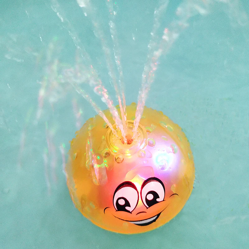 light up water spray bath toy