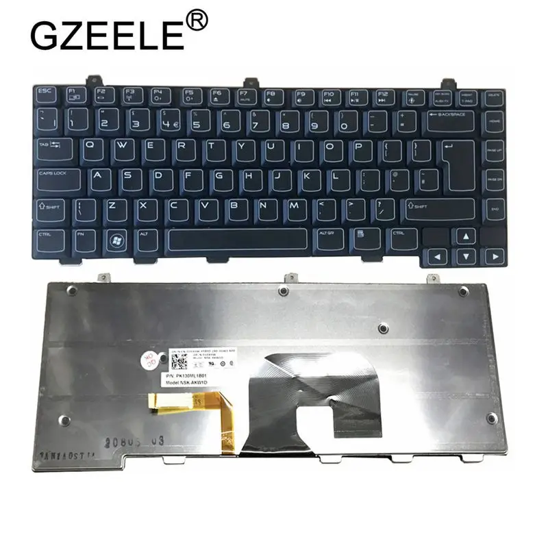 Новинка для Alienware M14x R2 R1 PK130ML1A00 NSK-AKV01 0VPP86 американская, с задней подсветкой клавиатуры