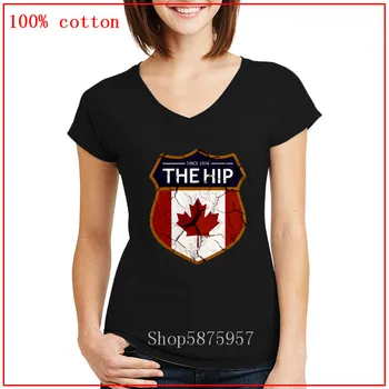 

2020Latest popularity The HIP Tragically Canada Since 1984 tshirt for women V neck Personalized Short Sleeve cozy and Breathable