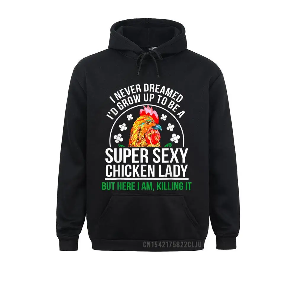 Funny Crazy Chicken Farmer Lady Women T-Shirt__97A3414 Summer Fall Hoodies Long Sleeve Leisure Clothes Slim Fit Sweatshirts Funny Crazy Chicken Farmer Lady Women T-Shirt__97A3414black