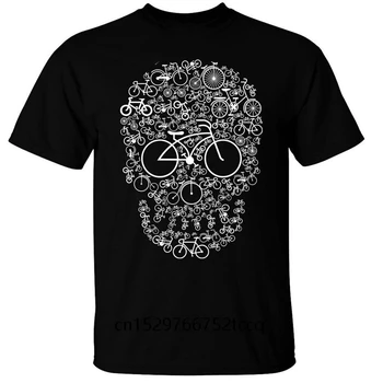 

Summer Mens T Shirt Bicycle Skull Bike Cycling Rider Cyclist Hot Summer Casual New Summer Men's Casual Print T Shirt