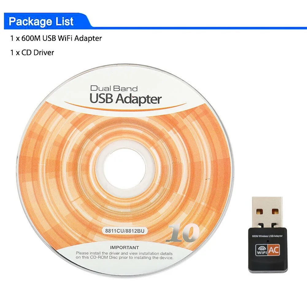 600 Мбит/с двухдиапазонный USB WiFi ключ беспроводной адаптер LAN 802.11ac/a/b 5/2. 4 ГГц США