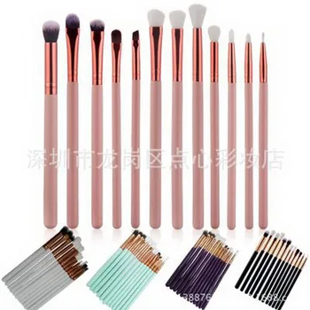 

by ems or dhl 100sets 12pcs/set Professional Makeup Brush Set Foundation Cosmetic Powder Multifunction Toiletry Brushes