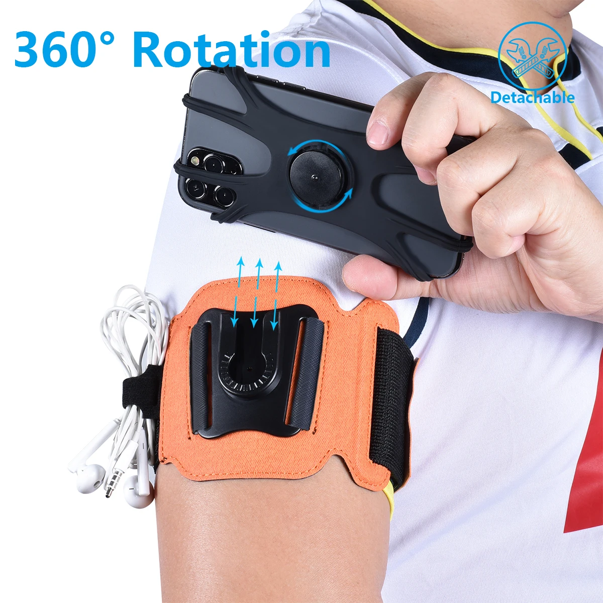 Removable Rotating Arm Wrist Strap