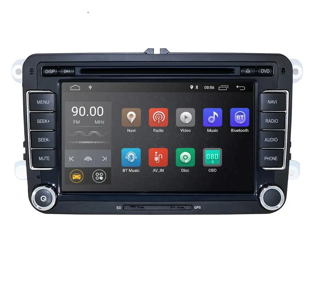 headunit " Android 9,0 ips DSP автомобильный DVD Радио Стерео gps Мультимедиа для Volkswagen VW Passat B6 Golf Tiguan автомобильный навигатор USB Bluetooth - Цвет: headunit
