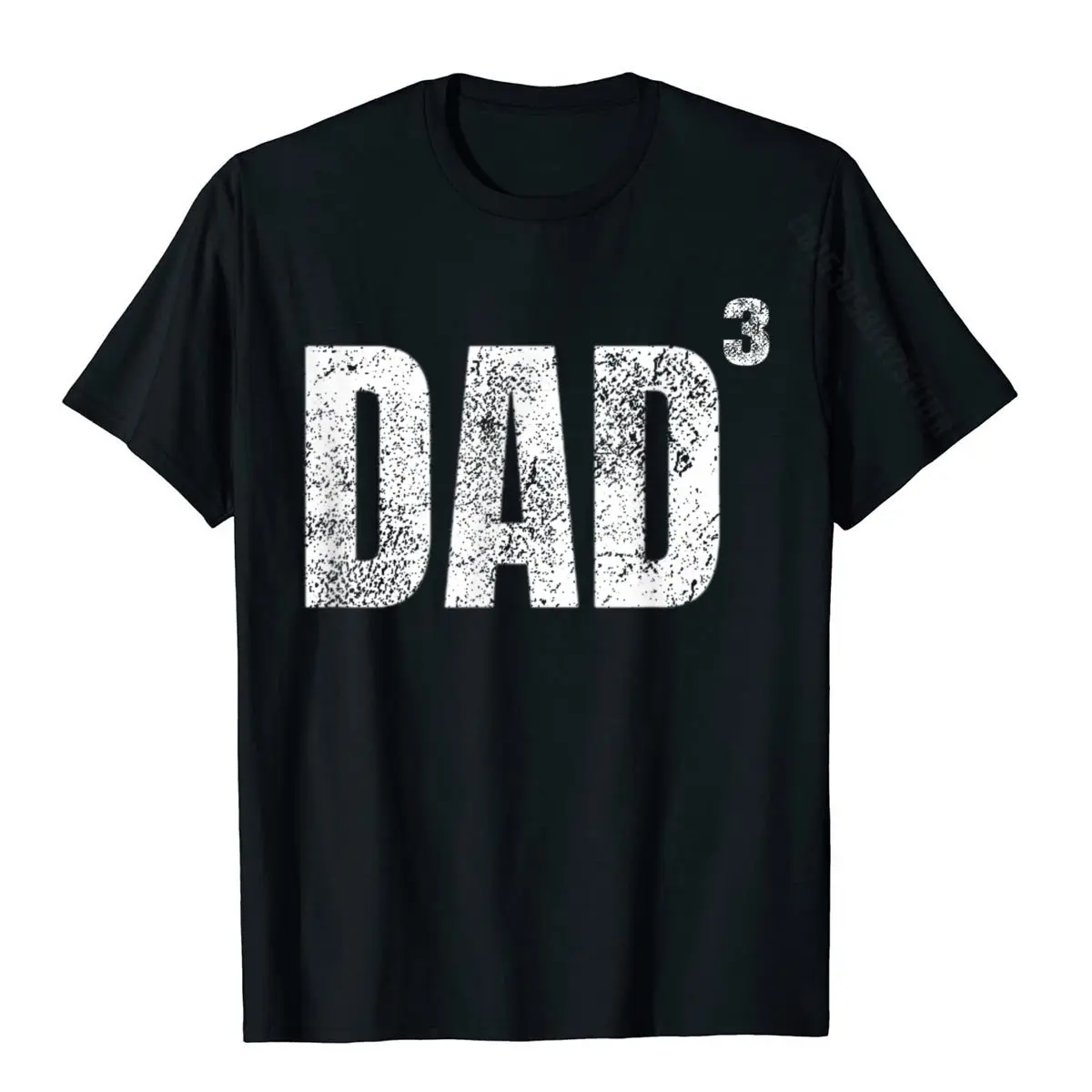 Camisa Round Neck T Shirt Lovers Day Tops Tees Short Sleeve 2021 Pure Cotton cosie Tshirts Casual Man Wholesale Dad Cubed Shirt Dad Of Three Mens Quote Funny Christmas Gift T-Shirt__2282 black