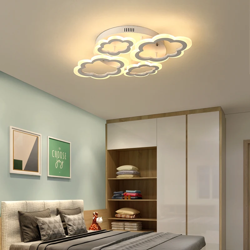 

Nordic Simple Modern Creative Ultra-thin Cloud Warm Romantic LED Roof Lighting Children's Room Bedroom Lighting