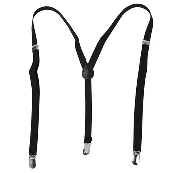 

Black Y Back Elastic Suspender Strap Pants Braces Adjustable for Lady