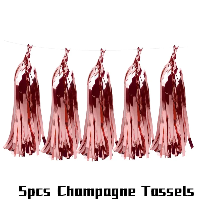 5pcs Tassels WEIGAO рождественские украшения для дома счастливые новогодние вечерние украшения черный баннер фоторамка реквизит Navidad - Цвет: 5pcs Tassels