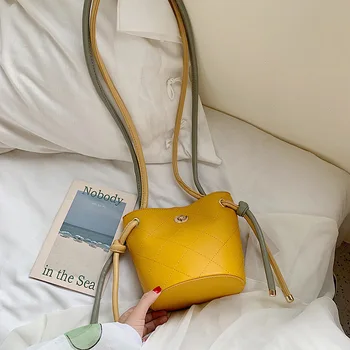 

Fashion Chic Women Bucket Bag Ladies Pu Leather Handbags and Purse Casual Shoulder Messenger Bag Brands Designer Crossbody