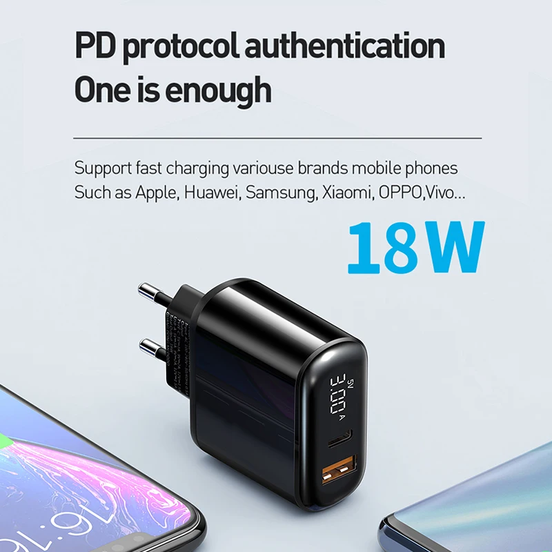 Зарядное устройство Mcdodo USB 18 Вт быстрая зарядка 4 0 PD зарядное для телефона iPhone 11 Max
