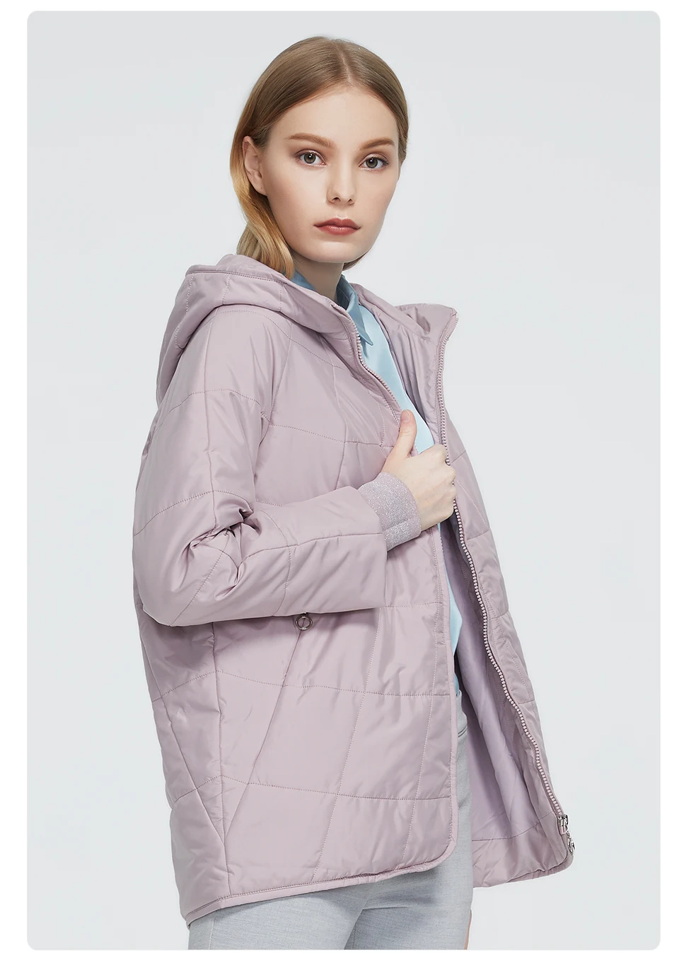 Astrid 2020 New Autumn Winter Womens coat women Windproof warm parka Plaid fashion Jacket hood large sizes female clothing 9385