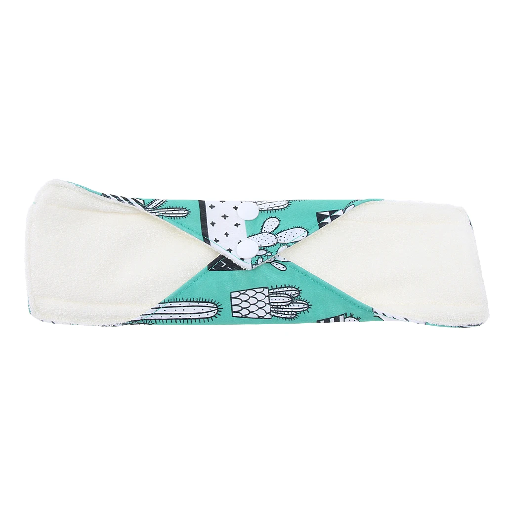 Washable Reusable Cloth Menstrual Pads Cotton Sanitary Napkins Panty Liners for Women Girls Home Travel Use - Random Color