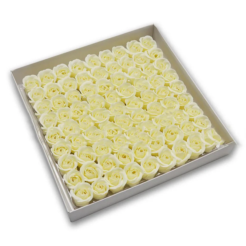 milk white 81 шт./лот, цветочное мыло в виде розы для тела, ароматическое мыло в виде Розы, подарок на свадьбу, День святого Валентина - Цвет: milk white