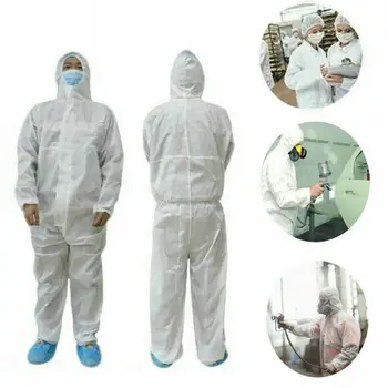 

Disposable Waterproof Coverall New Chemical Hazmat Isolation Suit Protection Spray Disposable Protective Clothes Coverall Suit