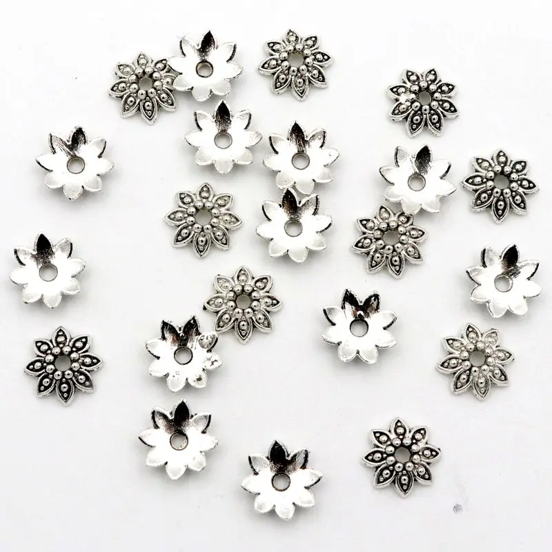 100Pcs 8 Blumenblatt-blumen Lose Sparer Ende Bead Caps für Schmuck Finden Diy Armband Zubehör Komponente Großhandel Versorgung – Detail 4