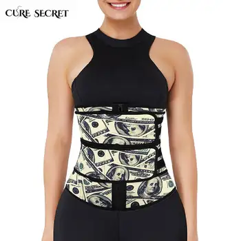 

CURE SECRET Women's Waist Trainer Slimming Waist Trimmer Belt Body Shaper Corsets Money Print