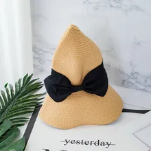 Соломенная шляпа императрицы, Солнцезащитная шляпа в стиле колледжа, японский стиль, бант, нейтральная Панама, складная, регулируемая, удобная
