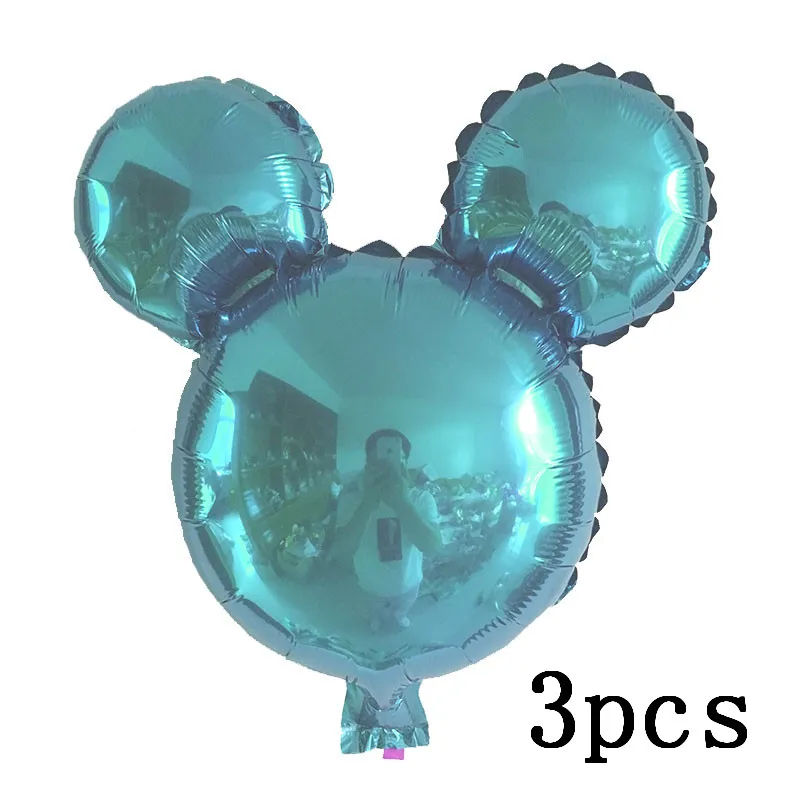 Гигантские 114 см воздушные шары в форме Микки, Минни мультфильм день рождения украшения гелиевые шары для детей день рождения Декор Классические игрушки - Цвет: Небесно-голубой