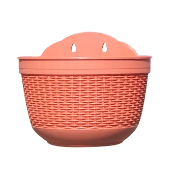 

Living Room Flower Pot Home Office Fence DIY Container Bedroom Balcony Basket Semicircle Plant Holder Wall Hanging Minimalist