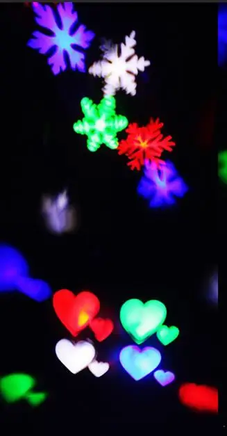 Мини ЕС/США 100-240 в праздничный светильник, светодиодный прожектор, точечный светильник с 2 горками для внутреннего/наружного украшения рождественской вечеринки - Испускаемый цвет: Snowflake  love