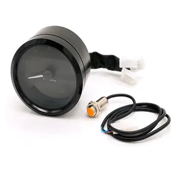 

Universal Digital Motorcycle Speedometer Odometer Techometer Gauge Dual Speed LCD Screen for 1-4 Cylinders
