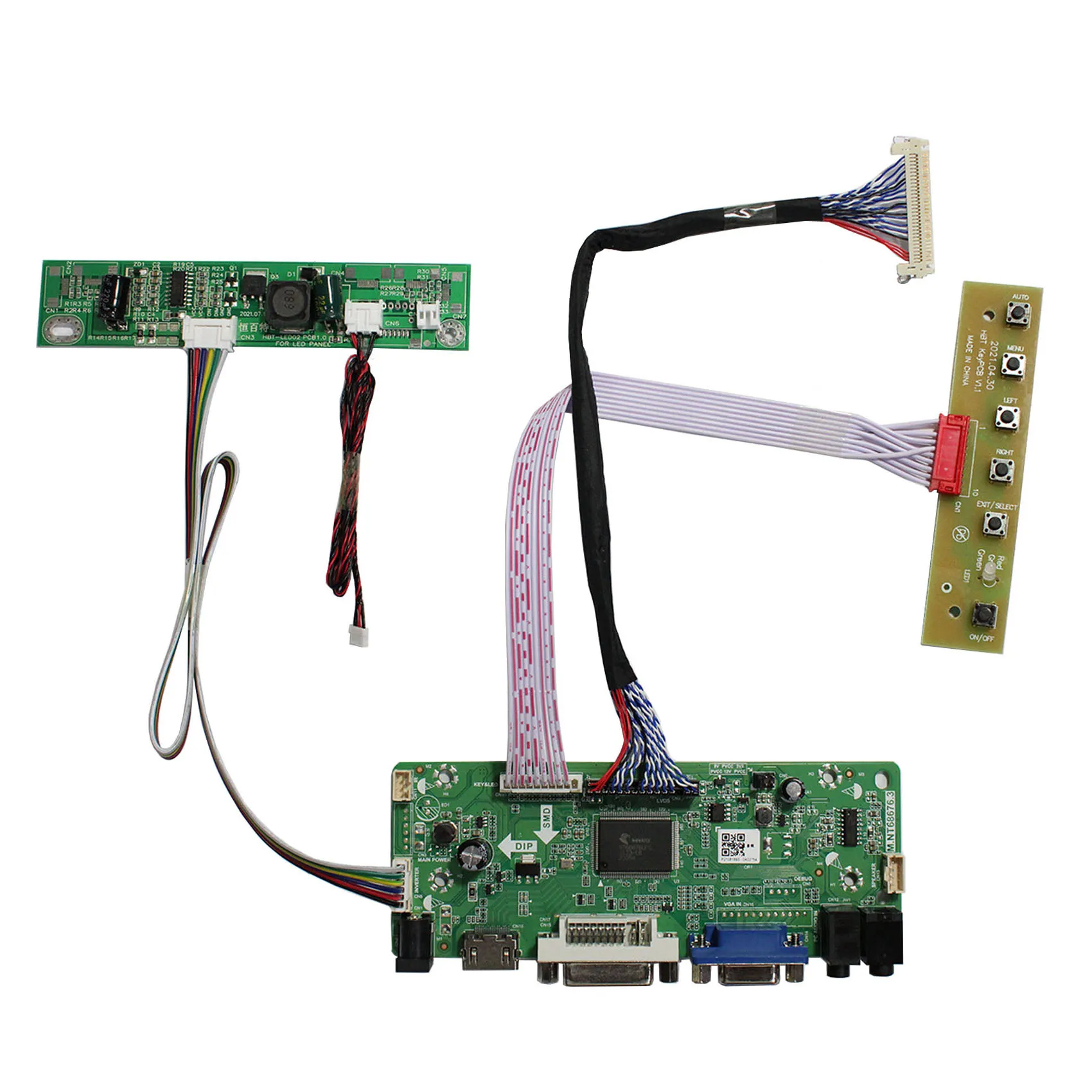HDMI+DVI+VGA LCD Controller Board For 21.5"inch M215HW01 V0~9 1920x1080 16:9 