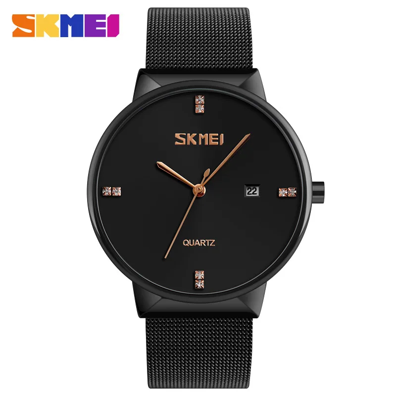 

Skmei 9164 Fashion Single Calendar Simple Waterproof Mesh Belt MEN'S Quartz Watch