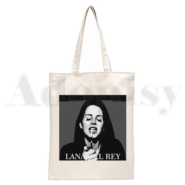 Lana Del Rey LOGO Printed Graphic Hipster Cartoon Print Shopping Bags Girls Fashion Casual Pacakge Hand Bag N2014K