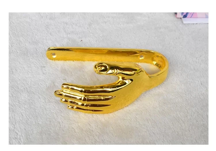 Description Picture 6 of itemFashion U hand-shaped Curtain Holdback Accessories Buckle Wall Hooks Metal Curtain Holder Window Home Decor Wall Mounted