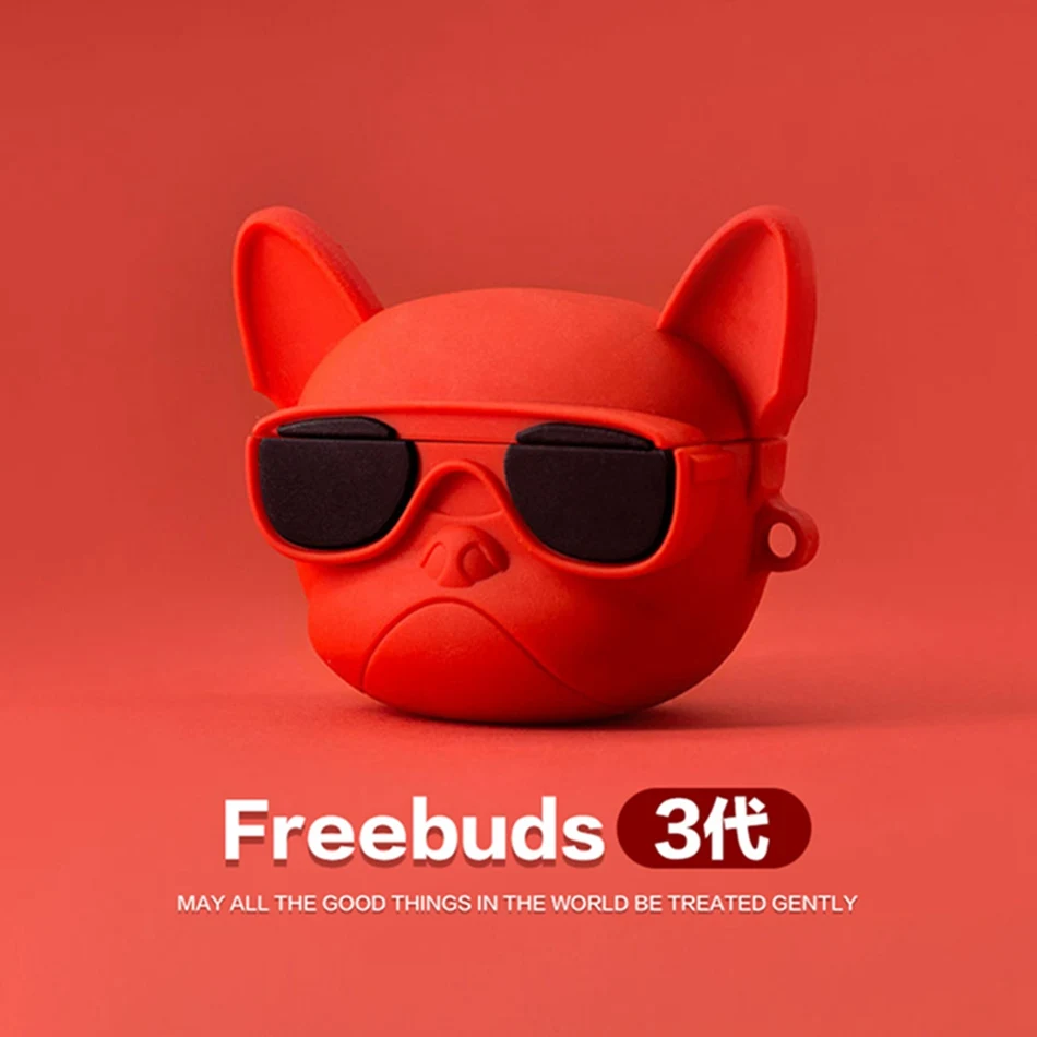 1159P 3D мультяшный чехол для наушников для huawei Freebuds 3 чехол с милой мышкой Свинкой силиконовый чехол для huawei Freebuds 3 Pro чехол s с брелком - Цвет: 1159P