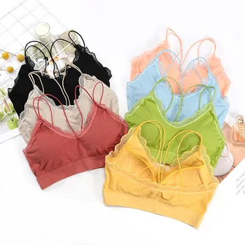 

CHRLEISURE Cross Beauty Back Bra Thread Women's Lingerie Shockproof Fitness Comfortable Bras For Women