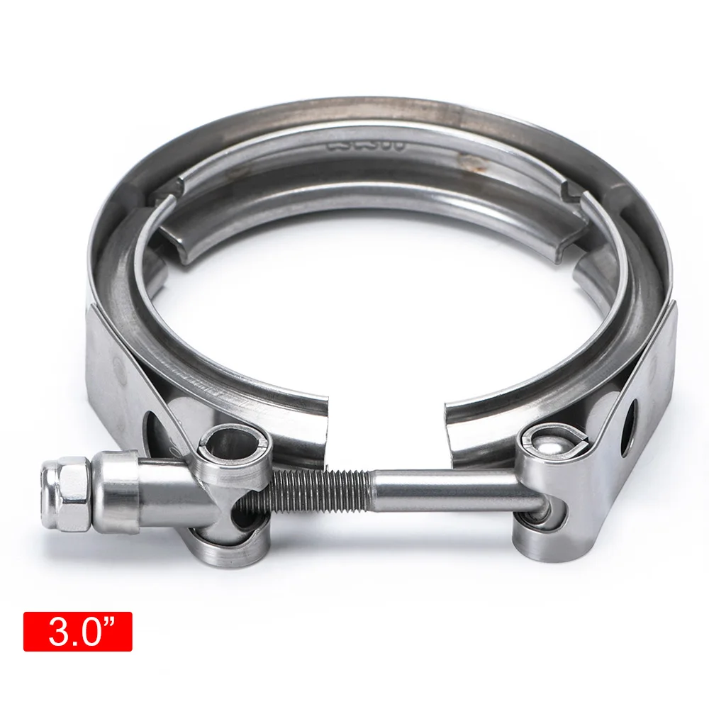 TEXALAN Stainless Steel 304 Quick Release V-Band turbo downpipe Exhaust Clamp 3inch 