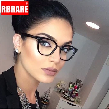 

RBRARE Sexy Purple Spectacle Frame Square Glasses Frame Clear Lens Black Sunglasses Two Tone Rivet Eyeglasses Frames Women