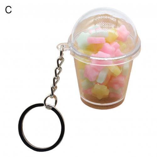 Snacks Popcorn Candy Cup Keychain Student Couple Bag Decor Pendant
