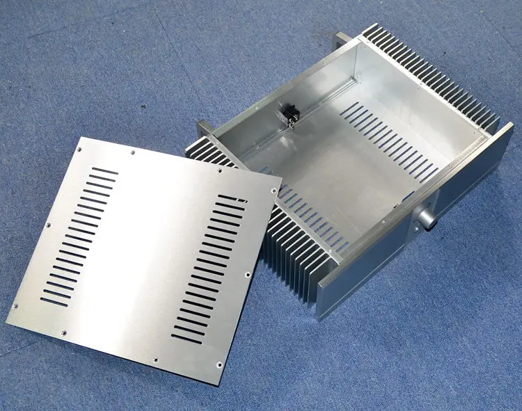 Carcasa de amplificador de aluminio tamaño D315 W430 H120 DAC, fuente de alimentación del chasis, caja de bricolaje, CJ146, carcasa Clase A