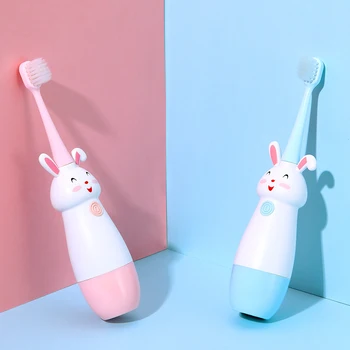 

Kid Electric Toothbruh Powered by AAA Batery Deep Oral Clean Gum Crare Cartoon Tooth Brush For Kids with Soft Replacement Head